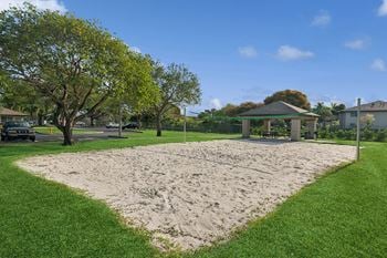 Sand volleyball court